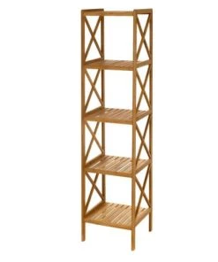 Wadiga Étagères Étagère Bambou 5 Plateaux