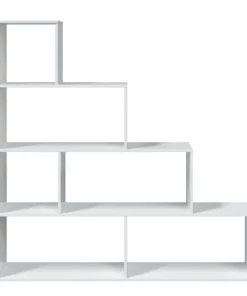 HOMN Étagère Bibliothèque Blanc Brillant 6 Étagères, Pour Salle à Manger -Vaisseliers Soldes Magasin etagere bibliotheque blanc brillant 6 etageres pour salle a manger 2