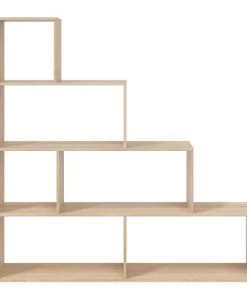 HOMN Étagère Bibliothèque Chêne 6 Étagères, Pour Salle à Manger -Vaisseliers Soldes Magasin etagere bibliotheque chene 6 etageres pour salle a manger 2