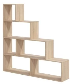 HOMN Étagère Bibliothèque Chêne 6 Étagères, Pour Salle à Manger