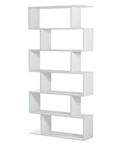 HOMN Étagère Bibliothèque Couleur Blanc 6 Étagères -Vaisseliers Soldes Magasin etagere bibliotheque couleur blanc 12 etageres