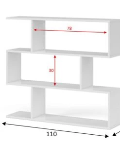 HOMN Étagère Bibliothèque Couleur Blanc 6 Étagères -Vaisseliers Soldes Magasin etagere bibliotheque couleur blanc 6 etageres 3