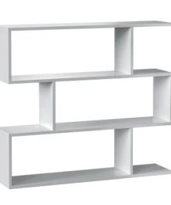 HOMN Étagère Bibliothèque Couleur Blanc 6 Étagères -Vaisseliers Soldes Magasin etagere bibliotheque couleur blanc 6 etageres 4