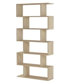 HOMN Étagère Bibliothèque Couleur Chêne 6 Étagères 11 HOMN Étagère Bibliothèque Couleur Chêne 6 Étagères -Vaisseliers Soldes Magasin etagere bibliotheque couleur chene 12 etageres