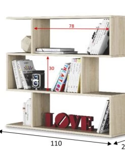 HOMN Étagère Bibliothèque Couleur Chêne 6 Étagères 8 HOMN Étagère Bibliothèque Couleur Chêne 6 Étagères -Vaisseliers Soldes Magasin etagere bibliotheque couleur chene 6 etageres 2