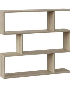 HOMN Étagère Bibliothèque Couleur Chêne 6 Étagères