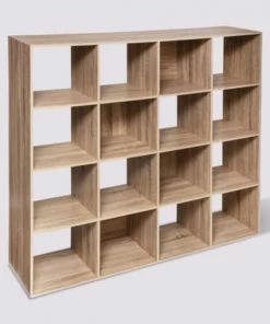 Five Simply Smart Étagères Étagère Bois 16 Casiers - 134x32x134cm -Vaisseliers Soldes Magasin etagere bois 16 casiers 134x32x134cm 2