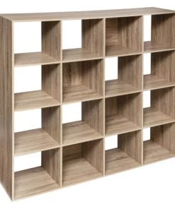 Five Simply Smart Étagères Étagère Bois 16 Casiers - 134x32x134cm