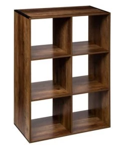 Decoratie Étagères Étagère Bois 6 Cases