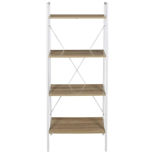 The Home Deco Factory Étagères Étagère Bois Et Métal Blanc 3 The Home Deco Factory Étagères Étagère Bois Et Métal Blanc – Image 3