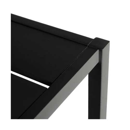 Wadiga Étagères Étagère Bois Noir 5 Plateaux - 37x33x140cm 2 Wadiga Étagères Étagère Bois Noir 5 Plateaux - 37x33x140cm – Image 2