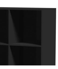 Wadiga Étagères Étagère Carrée En Bois Noir - 9 Casiers -Vaisseliers Soldes Magasin etagere carree en bois noir 9 casiers 2