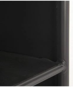 Wadiga Étagères Étagère Classique Sur Pied En Métal Noir Vieilli 56x28x160cm -Vaisseliers Soldes Magasin etagere classique sur pied en metal noir vieilli 56x28x160cm 2