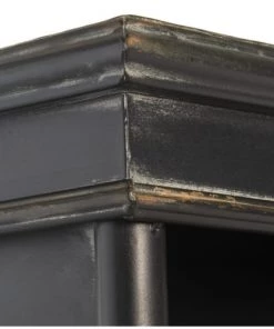 Wadiga Étagères Étagère Classique Sur Pied En Métal Noir Vieilli 56x28x160cm -Vaisseliers Soldes Magasin etagere classique sur pied en metal noir vieilli 56x28x160cm 3