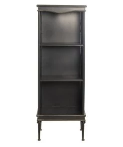Wadiga Étagères Étagère Classique Sur Pied En Métal Noir Vieilli 56x28x160cm -Vaisseliers Soldes Magasin etagere classique sur pied en metal noir vieilli 56x28x160cm 5