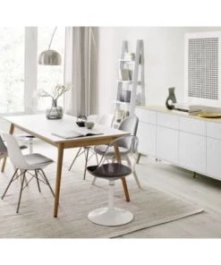 Meubles & Design Étagères Étagère Colonne Bois Style Contemporain Blanc -Vaisseliers Soldes Magasin etagere colonne bois style contemporain blanc 4