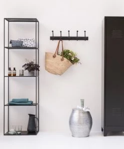Decoclico Factory Étagères Etagère Colonne En Métal Noir Mat Noir -Vaisseliers Soldes Magasin etagere colonne en metal noir mat noir 2
