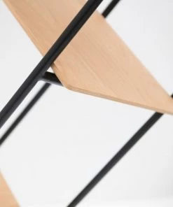 Arne Lykke Étagères Etagère Colonne Plaqué Chêne Métal Bois Clair -Vaisseliers Soldes Magasin etagere colonne plaque chene metal bois clair 2