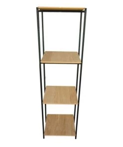 Arne Lykke Étagères Etagère Colonne Plaqué Chêne Métal Bois Clair