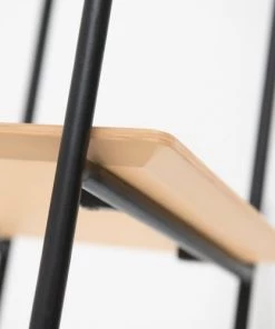 Arne Lykke Étagères Etagère Colonne Plaqué Chêne Métal Bois Clair -Vaisseliers Soldes Magasin etagere colonne plaque chene metal bois clair 3