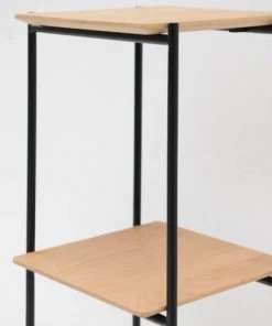 Arne Lykke Étagères Etagère Colonne Plaqué Chêne Métal Bois Clair -Vaisseliers Soldes Magasin etagere colonne plaque chene metal bois clair 4