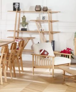 Robin Des Bois Étagères Etagère Contemporaine En Chêne Massif Beige -Vaisseliers Soldes Magasin etagere contemporaine en chene massif beige 2