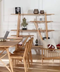 Robin Des Bois Étagères Etagère Contemporaine En Chêne Massif Beige -Vaisseliers Soldes Magasin etagere contemporaine en chene massif beige 3