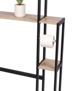 Wadiga Étagères Étagère Contour WC + Dérouleur Papier WC - 78x20x150cm -Vaisseliers Soldes Magasin etagere contour wc derouleur papier wc 78x20x150cm 2