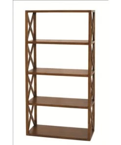 MACABANE Étagères Etagère Croisillons 4 Niveaux En Mindi -Vaisseliers Soldes Magasin etagere croisillons 4 niveaux en mindi 2