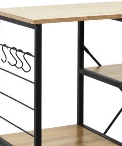 The Home Deco Factory Étagères Etagère De Cuisine En Bois Et Métal Stan -Vaisseliers Soldes Magasin etagere de cuisine en bois et metal stan 2