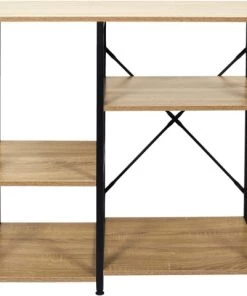 The Home Deco Factory Étagères Etagère De Cuisine En Bois Et Métal Stan