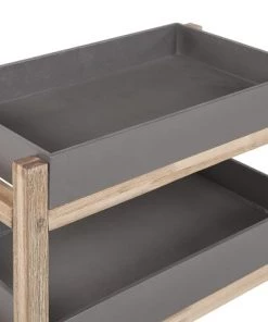 Beliani Étagères Etagère De Jardin Effet Béton Gris 2 Niveaux -Vaisseliers Soldes Magasin etagere de jardin effet beton gris 2 niveaux 5