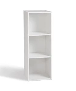 Calicosy Étagères Etagère De Rangement 3 Cases - Blanc -Vaisseliers Soldes Magasin etagere de rangement 3 cases blanc 2