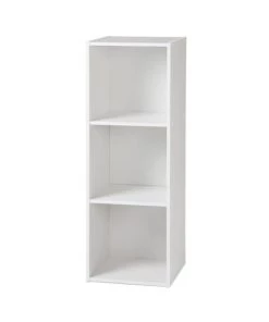 Calicosy Étagères Etagère De Rangement 3 Cases - Blanc -Vaisseliers Soldes Magasin etagere de rangement 3 cases blanc 3