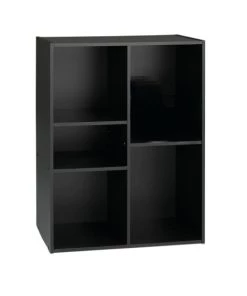 Calicosy Étagères Etagère De Rangement 5 Cases - Noir