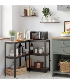 Calicosy Étagères Etagère De Rangement En Métal Noir Avec Niveaux Réglables - H175 Cm -Vaisseliers Soldes Magasin etagere de rangement en metal noir avec niveaux reglables h175 cm 2