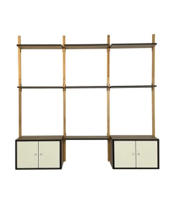 Sodiake Étagères Étagère De Rangement, Pour Salon, 178 X 196 X 35 Cm En Hêtre Massif