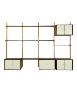 Sodiake Étagères Étagère De Rangement, Pour Salon, 178 X 262 X 35 Cm En Hêtre Massif