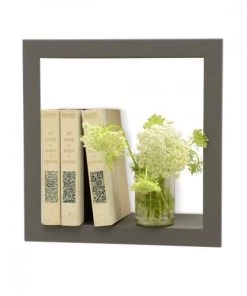 Presse Citron Étagères Etagère Design Carrée Gris 36.8x36.8x13.5cm