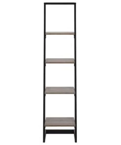 Beliani Étagères Étagère échelle Effet Bois Foncé Noir 4 Niveaux -Vaisseliers Soldes Magasin etagere echelle effet bois fonce noir 4 niveaux 2