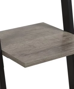 Beliani Étagères Étagère échelle Effet Bois Foncé Noir 4 Niveaux -Vaisseliers Soldes Magasin etagere echelle effet bois fonce noir 4 niveaux 4