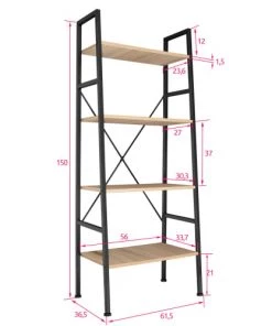 Tectake Étagères Etagère échelle LIVERPOOL Style Industriel 61,5 X 36,5 X 150 Cm Effet -Vaisseliers Soldes Magasin etagere echelle liverpool style industriel 61 5 x 36 5 x 150 cm effet 10