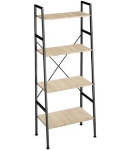 Tectake Étagères Etagère échelle LIVERPOOL Style Industriel 61,5 X 36,5 X 150 Cm Effet