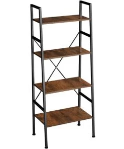 Tectake Étagères Etagère échelle Newcastle Style Industriel 57,5 X 35,5 X 139cm