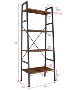 Tectake Étagères Etagère échelle Newcastle Style Industriel 57,5 X 35,5 X 139cm -Vaisseliers Soldes Magasin etagere echelle newcastle style industriel 57 5 x 35 5 x 139cm 3