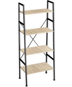 Tectake Étagères Etagère échelle Newcastle Style Industriel 57,5 X 35,5 X 139cm