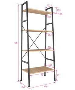 Tectake Étagères Etagère échelle Newcastle Style Industriel 57,5 X 35,5 X 139cm -Vaisseliers Soldes Magasin etagere echelle newcastle style industriel 57 5 x 35 5 x 139cm 9