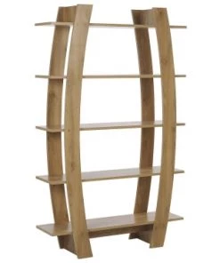 Beliani Étagères Étagère Effet Bois Clair 5 Niveaux