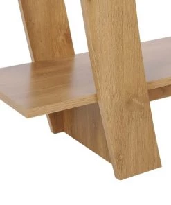 Beliani Étagères Étagère Effet Bois Clair 5 Niveaux -Vaisseliers Soldes Magasin etagere effet bois clair 5 niveaux 3