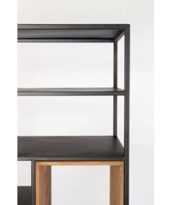 Drawer Étagères Etagère Effet Bois Et Métal -Vaisseliers Soldes Magasin etagere effet bois et metal 4